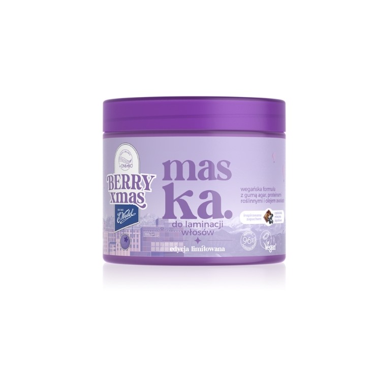 Маска для ламінування волосся OnlyBio x Wedel Hair in Balance з молочним шоколадом та чорницею 200 мл