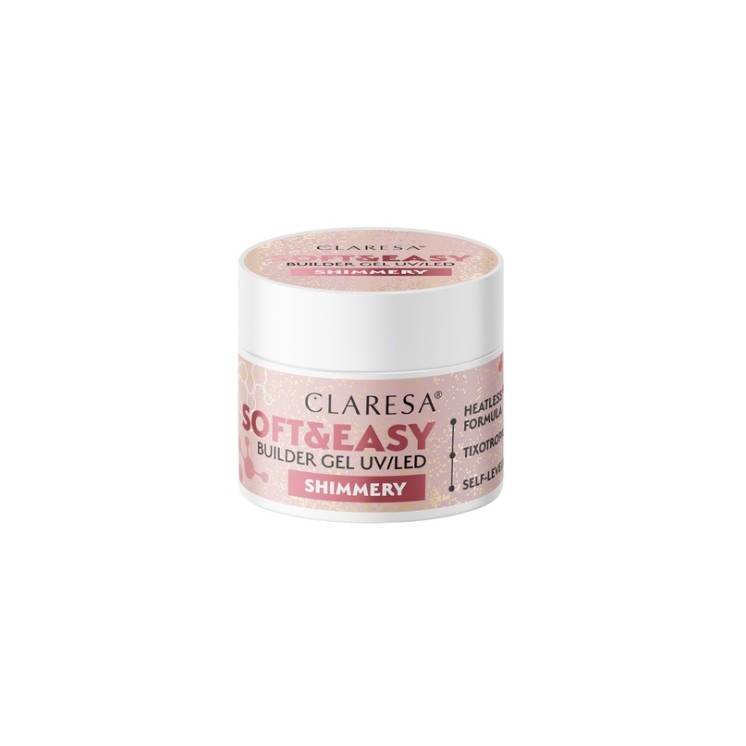 Claresa Soft & Easy Shimmery Nagelaufbaugel 45 g