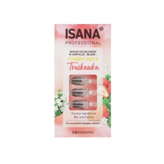 Sérum capillaire Professional Isana en ampoules, parfum Sureau et Fraise, 7 x 3 ml