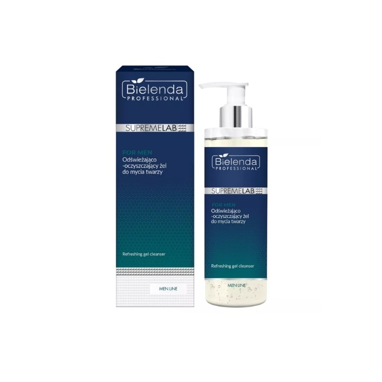 Gel nettoyant visage rafraîchissant et purifiant Bielenda Professional SUPREMELAB Men Line 200 ml