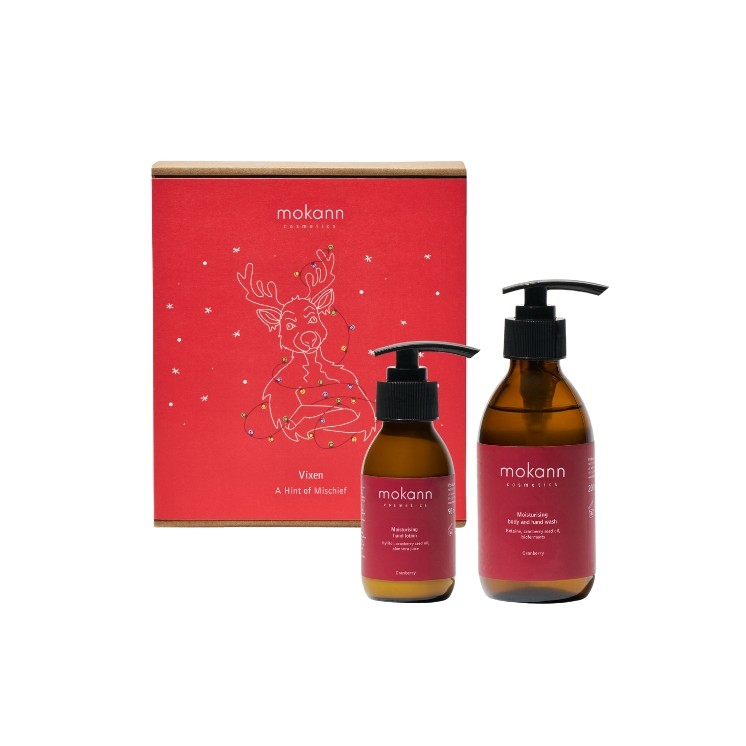 Coffret cadeau Mokosh Złośnik « Une note de perversité » : Lotion pour les mains 90 ml + Gel lavant mains et corps 200 ml