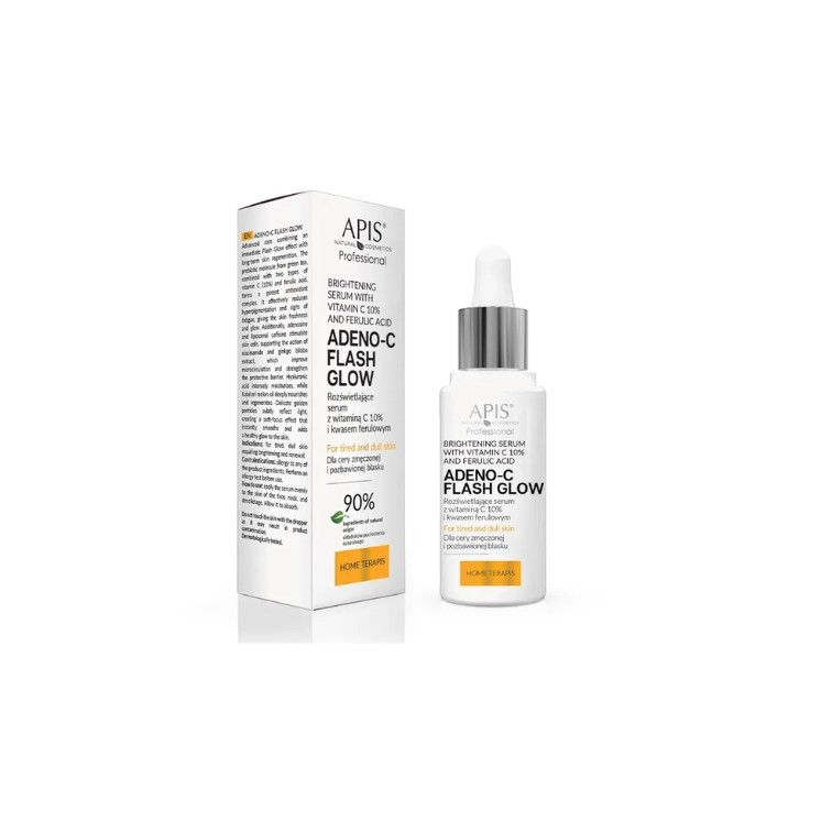 Apis Adeno-C Flash Glow Illuminating Face Serum with Vitamin C and Ferulic Acid 30 ml