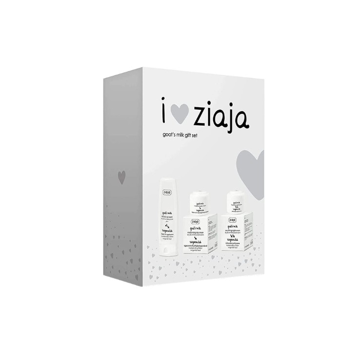 Ziaja Cadeauset met geitenmelk: Handcrème 80 ml + Dagcrème 50 ml + Nachtcrème 50 ml