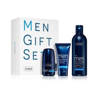 Coffret cadeau Ziaja Men : anti-transpirant 60 ml + crème visage 50 ml + gel douche 300 ml