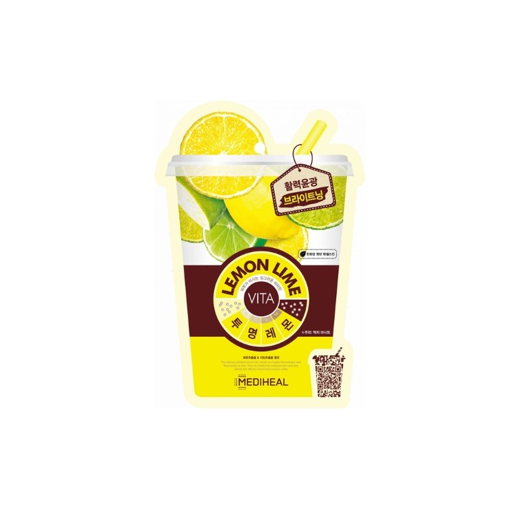 Masque en tissu illuminateur Lemon Lime Mediheal Vita 20 ml