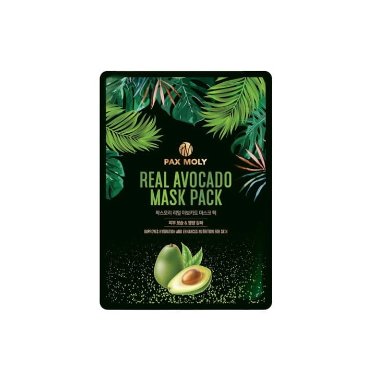Masque en tissu nourrissant à l'avocat véritable Pax Moly 25 ml