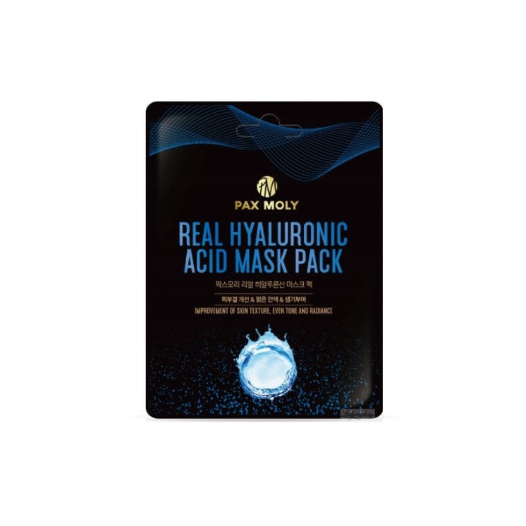 Masque en tissu hydratant à l'acide hyaluronique Pax Moly Real Hyaluronic 25 ml