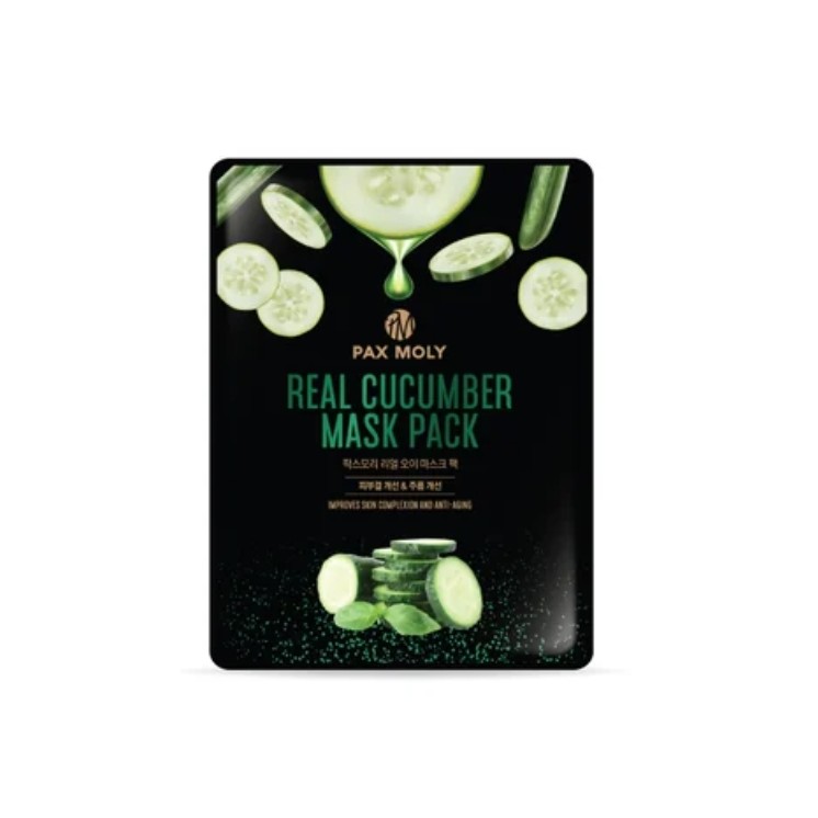 Pax Moly Real Cucumber odświeżająco-łagodząca Maska w płachcie z Ogórkiem 25 ml