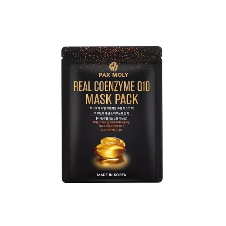 Masque en tissu anti-rides Pax Moly Real Coenzyme Q10 à la coenzyme Q10 25 ml