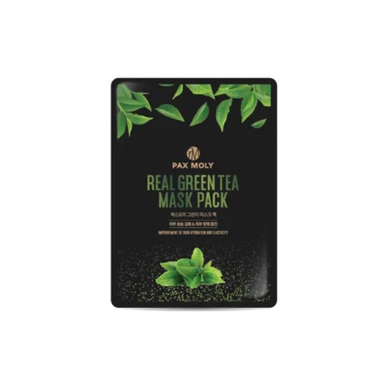 Заспокійлива тканинна маска Pax Moly Real Green Tea із зеленим чаєм 25 мл