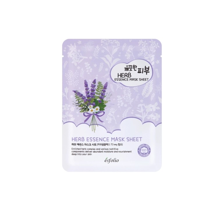 Masque en tissu apaisant Esfolio Herbs Essence 25 ml