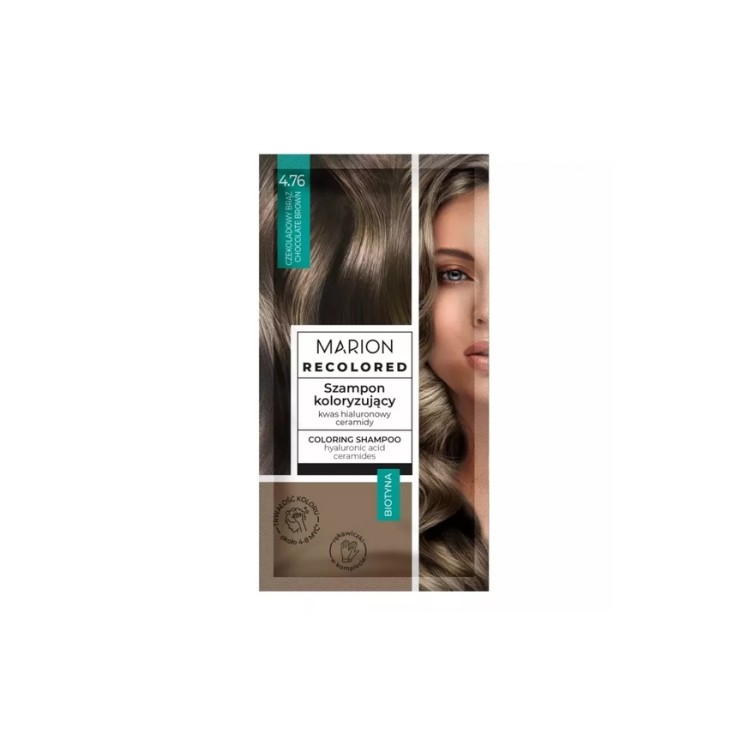 Marion Color Shampoo with Biotin 4-8 washes /4.76/ Chocolate Brown 40 ml
