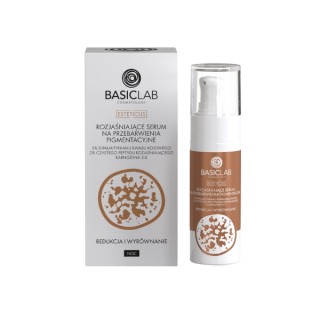 Sérum éclaircissant BasicLab Esteticus pour les taches pigmentaires, 5 % d'acide kojique dipalmitate, 30 ml