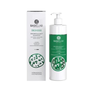 BasicLab Trichologis Seboregulerende Shampoo voor een vette en gevoelige hoofdhuid 5 % BHA , Postbiotica 300 ml