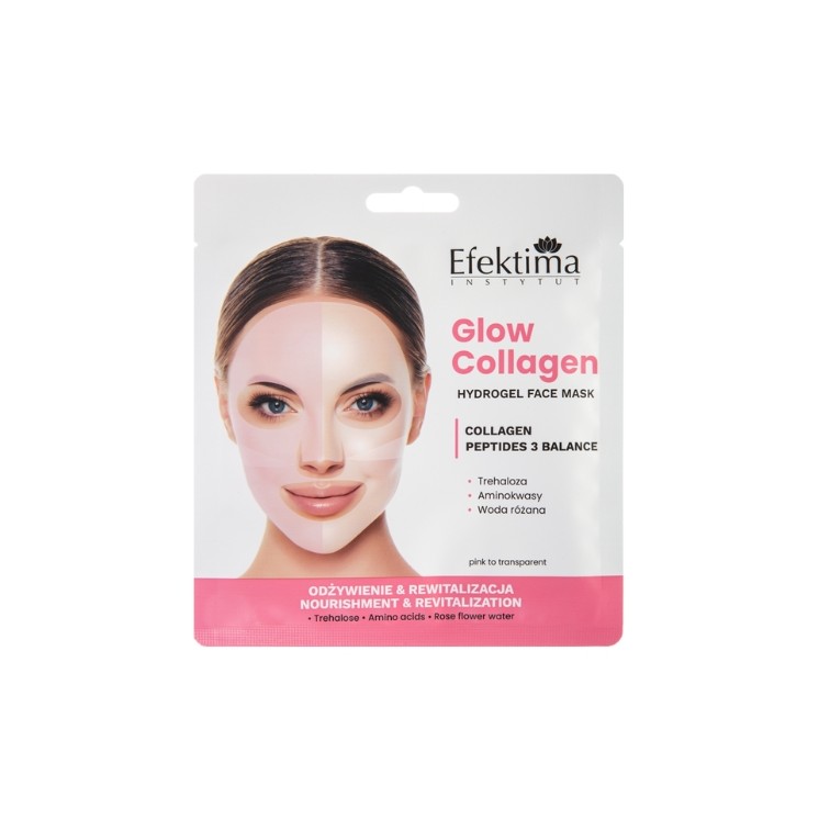 Collagen тканинна маска Efektima Glow з колагеном та пептидами, живлення, 1 шт.