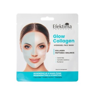 Efektima Glow Collagen Sheet Mask met collageen en peptiden voor regeneratie, 1 stuk
