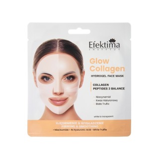 Efektima Glow Collagen Sheet Mask met collageen en peptiden, verstevigend, 1 stuk