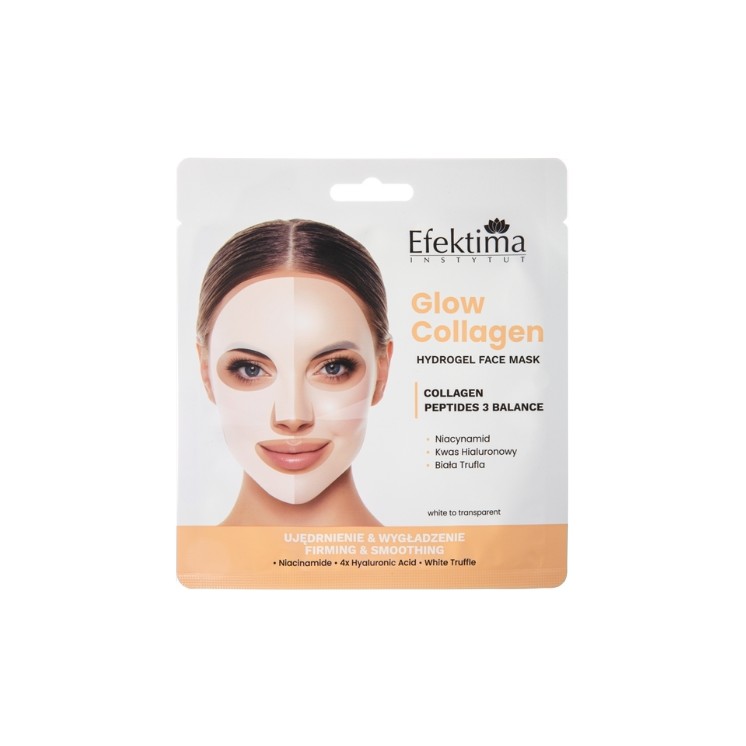Efektima Glow Collagen Tuchmaske mit Kollagen und Peptiden, straffend, 1 Stück