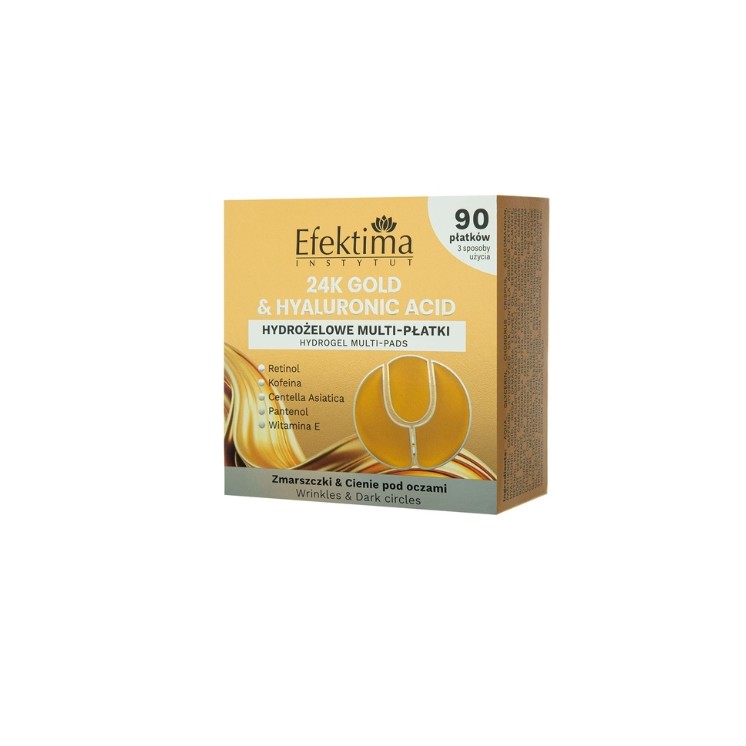 Efektima 24K Gold hyaluronzuur hydro multi-oogpatches, 90 stuks