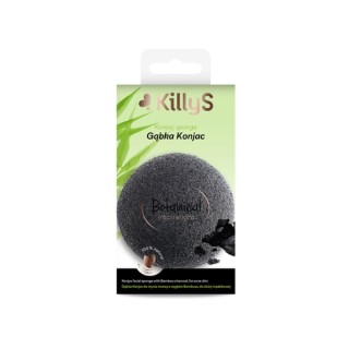 KillyS Botanical Konjac Sponge with Bamboo Charcoal 1 pc.