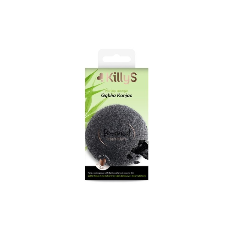 Губка KillyS Botanical Konjac з бамбуковим вугіллям 1 шт.