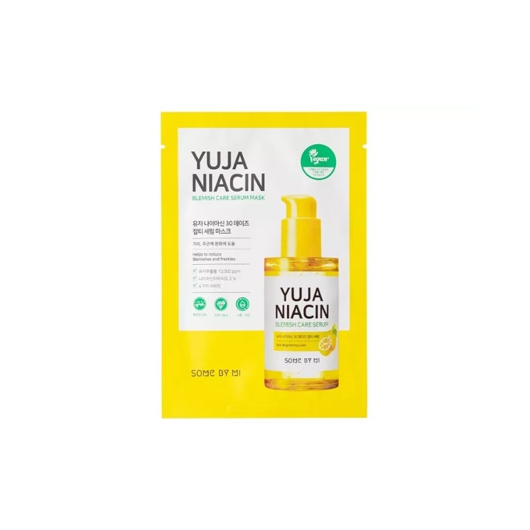 Some By Mi Yuja Niacin Blemish rozjaśniająca Maska do twarzy w płachcie 25 g
