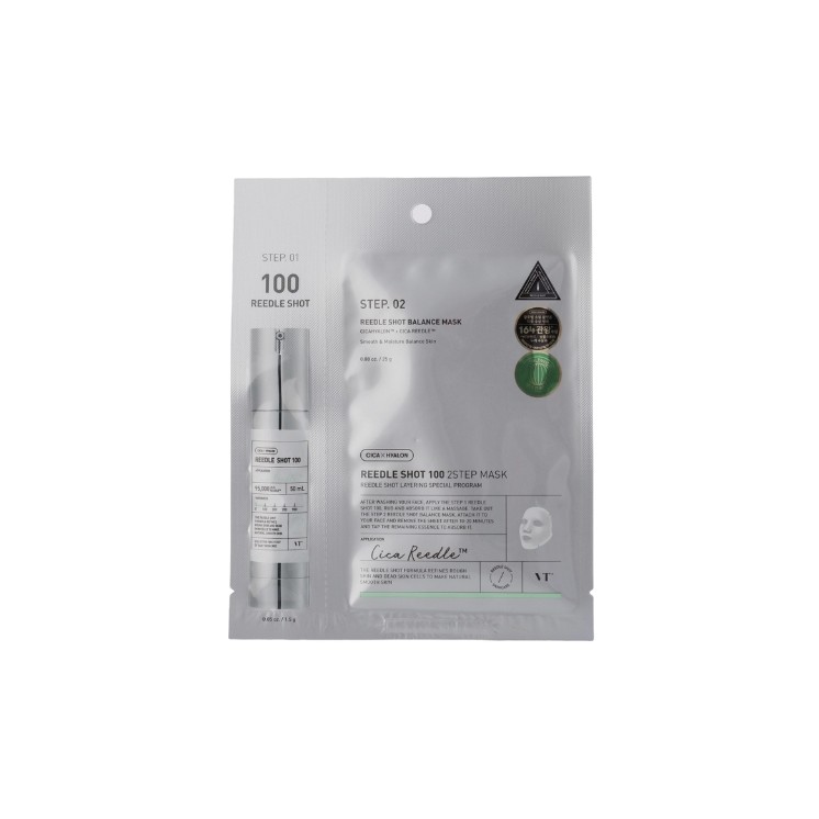 VT Cosmetics Reedle Shot 100 2-Schritt-Maske Straffende Gesichtsmaske 5 + 25 g
