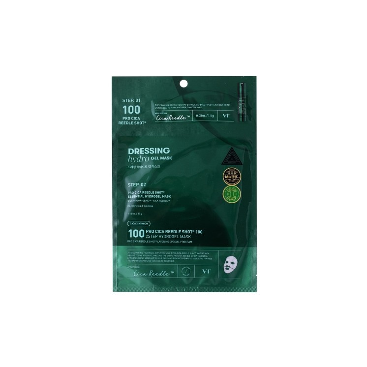 Masque hydro apaisant VT Cosmetics Pro Cica Reedle Shot 100 2Step Hydrogel Mask 5 g + 33 g)
