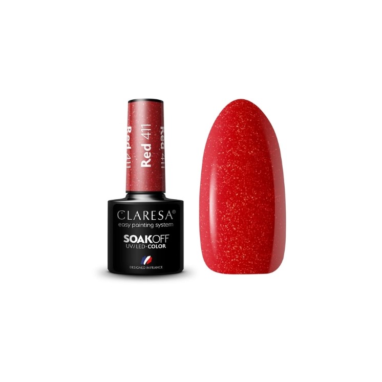 Vernis à ongles hybride Red Claresa /411/ 5 g