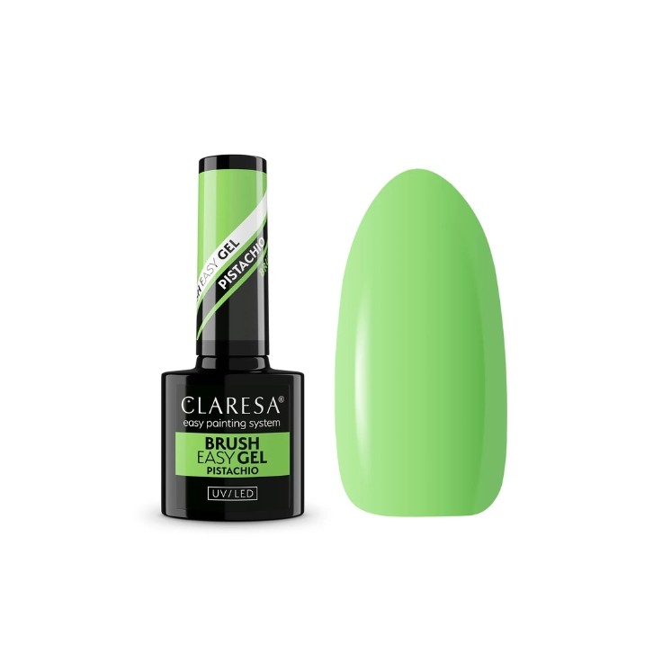 Claresa Brush Easy Gel Gel in een flesje met een Pistachio kwast 5 g