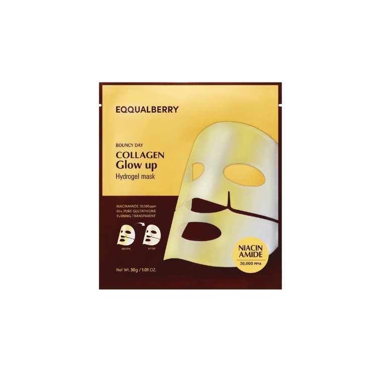Eqqualberry Collagen Glow Up Hydrogel Mask illuminating collagen face mask 30 g