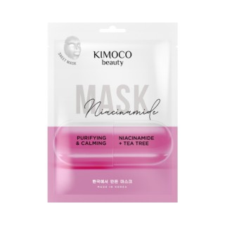 Masque en tissu nettoyant et apaisant à la niacinamide Kimoco Beauty 23 ml