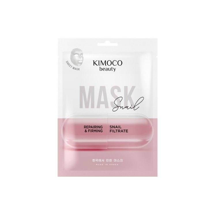 Kimoco Beauty Snail en Verstevigend Sheetmasker met Slakkenslijm 23 ml
