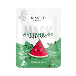 Kimoco Young Watermelon Essence nawilżająca Maska do twarzy w płachcie z ekstraktem z arbuza 25 ml