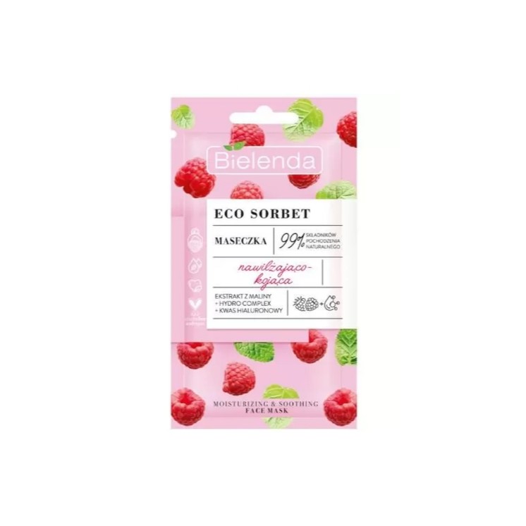 Bielenda ECO SORBET Moisturizing and soothing face mask with Raspberry 8 g