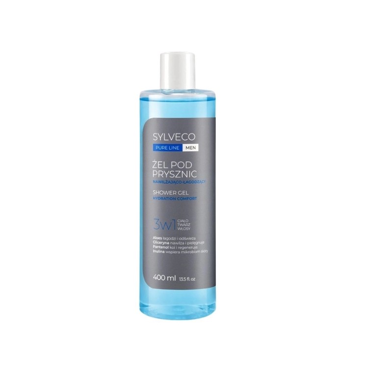 Gel douche hydratant et apaisant 3 en 1 Sylveco Pure Line Men 400 ml