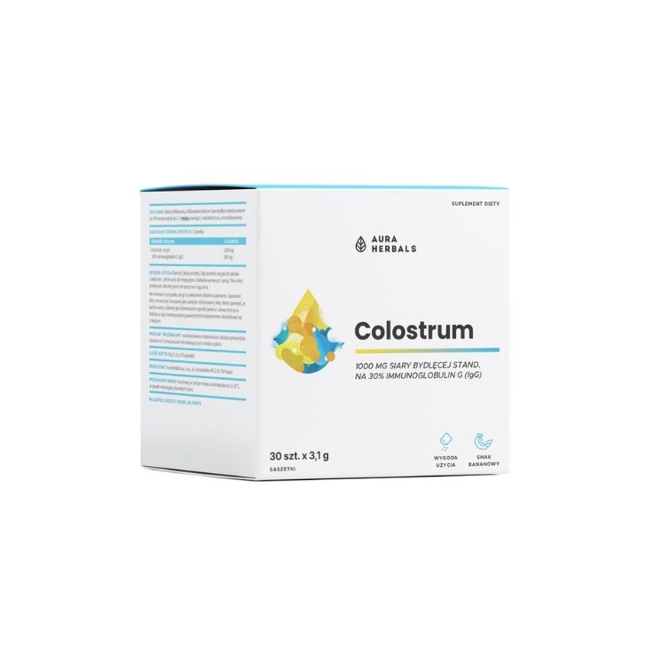 Aura Colostrum 1000mg Banaan 30 zakjes