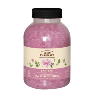 Green Body Bath Salt Damask Rose & Musk 1000 g