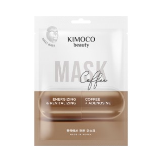 Kimoco Beauty Coffee energetyzująca Maska w płachcie z ekstraktem z ziaren kawy 23 ml