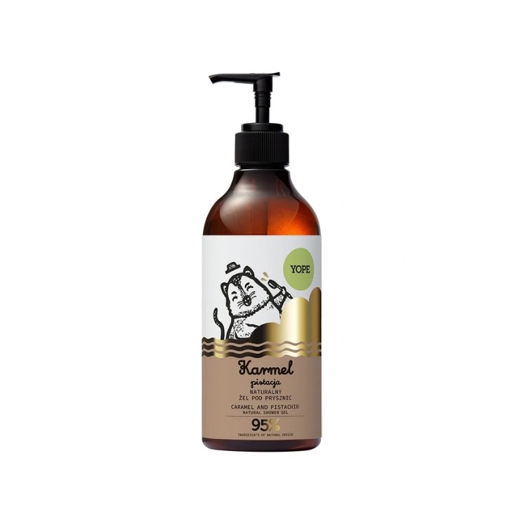 Gel douche YOPE Caramel naturel et pistache 400 ml