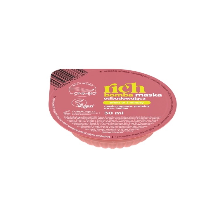 ONLYBIO Hair in Balance Rich Bomba Regenererend Haarmasker 30 ml