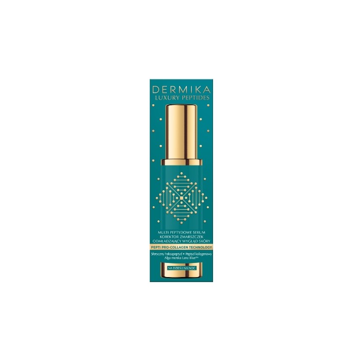 Sérum correcteur de rides multi-peptides Dermika Luxury Peptides pour un teint rajeuni 60 ml