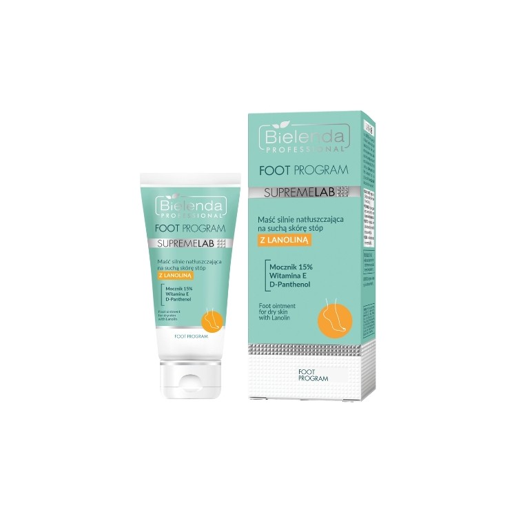 Bielenda Professional SUPREMELAB Fußprogramm – Hochwirksame Feuchtigkeitssalbe für trockene Fußhaut, 70 ml