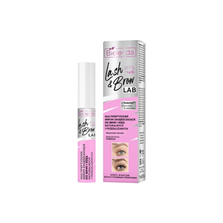 Bielenda Lash & Brow Multipeptide Verdikkend Serum voor Wenkbrauwen en Wimpers 5 ml