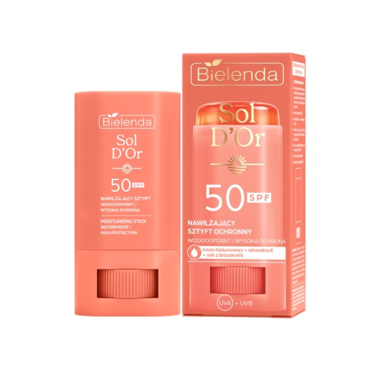 Bielenda Sol D'OR nawilżający Sztyft do opalania SPF50 18 g
