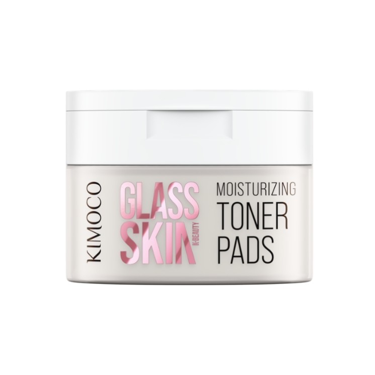Kimoco Glass Skin Feuchtigkeitsspendende und straffende Gesichtspads, 60 Stück