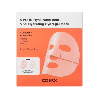 Cosrx 5 PDRN Hyaluronsäure Vital Hydrating Hydrogel Mask Set mit 3 feuchtigkeitsspendenden hydro 34 g