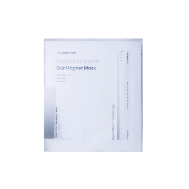 Dr.nineteen Masques magnétiques Skin au mélatathion, coffret de 4 masques hydro éclaircissants de 34 g