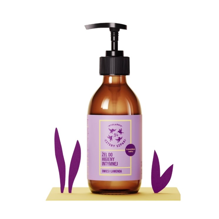Mydlarnia Cztery Szpaki natural intimate hygiene gel Oat and Lavender 200 ml