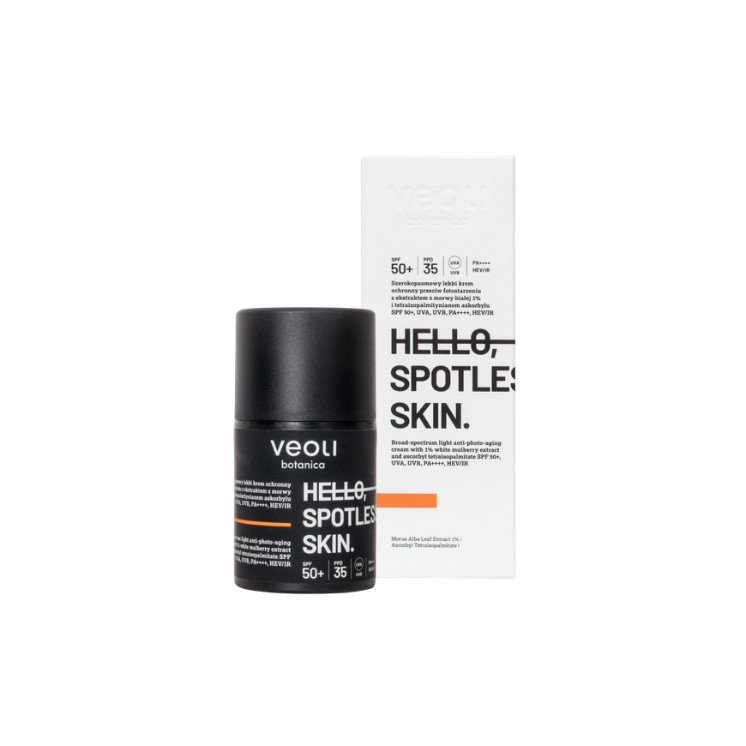 Veoli Botanica Hello , Crème Protectrice Skin Anti-Photo-Vieillissement SPF50 + 50 ml
